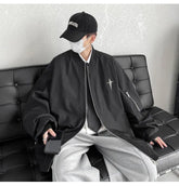 Threebooy Men's Clothing Korean Popular Clothes  Spring Jackets Japanese Vintage Clothing Outerwear Style Coats